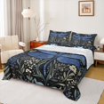 thumbnail image 1 of Feelyou Blue Dragonfly Animal Full Size Sheets, Hippie Flower Plant Bed Sheets, 4-Piece, 1 of 7