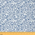 thumbnail image 1 of Feelyou Blue Groovy Floral Fabric by the Yard 1 Yard, Vintage Elegant Sewing Fabric, Teens Rustic Farmhouse Home Decor Fabric by the Yard, Breathable Home Decor, 1 of 6