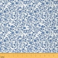 thumbnail image 1 of Feelyou Blue Groovy Floral Fabric by the Yard 5 Yards, Vintage Elegant Sewing Fabric, Teens Rustic Farmhouse Home Decor Fabric by the Yard, Breathable Home Decor, 1 of 6