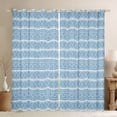 thumbnail image 1 of Feelyou Blue Line Abstract Curtains Pack of 2 (42x84 Each), Square Curtains Blackout, 1 of 6