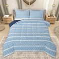 thumbnail image 1 of Feelyou Blue Line Abstract Twin Comforter Sets, Fashion Square Rectangle Bedding Set, 2pcs, 1 of 8