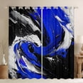 thumbnail image 1 of Feelyou Blue Oil Printing Black Out Curtains, Modern Fashion Artwork Curtains Pack of 2 (42x63 Each), Teen Kid Adult Bedroom Curtains, Curtains and Drapes Home Decor, 1 of 6