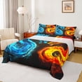thumbnail image 1 of Feelyou Blue Orange Dragon Bed Sheets, Cartoon Magic Animal King Sheets, 4pcs, 1 of 7
