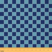 Feelyou Blue Plaid Fabric by the Yard 1 Yard, Checkered Geometric Sewing Fabric, Chic Fashion Home Decor Fabric by the Yard, Breathable Home Decor