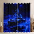 thumbnail image 1 of Feelyou Racing Car Blackout Curtains 2-Pack (42x63), Honeycomb Abstract Window Curtains, 1 of 6