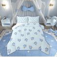 thumbnail image 1 of Feelyou Blue Rustic Flower Bedding Comforter Set for Kid, Cartoon Rose Floral Twin Comforter Sets, Princess Style Reversible Bedding Set, Super Cozy Room Decor, 2 Pieces, 1 of 8