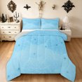 thumbnail image 1 of Feelyou Blue Spider Web Queen Comforter Set, Horror Halloween Spider Comforter Sets Queen, Gray Reversible, 3 Pieces, 1 Comforter and 2 Pillowcases, 1 of 7