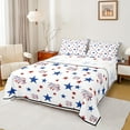 thumbnail image 1 of Feelyou Blue Texas Stars Bed Sheets, Cartoon Firework King Sheets, Fourth of July Theme Sheet Set, Super Cozy Room Decor, 4-Piece, 1 of 7