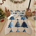 thumbnail image 1 of Feelyou Blue Xmas Tree 01, Merry Christmas Twin Comforter Sets, Princess Fairy Tale Reversible Bedding Set, Breathable Home Decor,2-Piece, 1 of 8