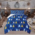thumbnail image 1 of Feelyou Blue Xmas Tree Bedding Comforter Set, Merry Christmas Twin Comforter Sets, Princess Fairy Tale Reversible Bedding Set, Microfiber Bedroom Decor, 2 Pieces, 1 of 8