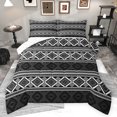 thumbnail image 1 of Feelyou Bohemian Aztec Women Bedding Comforter Set, Retro Boho Mandala Twin Comforter Sets, Grey Triangle Square Reversible Bedding Set, Ultra Soft Bedroom Decor, 2pcs, 1 of 8