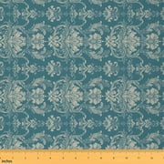 Feelyou Bohemian Damask Fabric by the Yard 2 Yards for Teens, Hippie Mandala Sewing Fabric, Floral Flower Print Home Decor Fabric by the Yard, Ultra Soft Home Decor