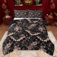 thumbnail image 1 of Feelyou Bohemian Gothic Bat Full Size Comforter Sets, Romantic Flower Floral Bedding Comforter Set, Western Plant Botanical Reversible Bedding Sets, Ultra Soft Bedroom Decor, 3 Pieces, 1 of 8