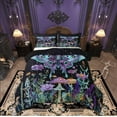 thumbnail image 1 of Feelyou Bohemian Moth 01, Mystic Moon Galaxy Twin Comforter Sets, Purple Hippie Mushroom Reversible Bedding Set, Lightweight Room Decor,2-Piece, 1 of 8