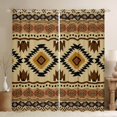thumbnail image 1 of Feelyou Bohemian Triangle Print Blackout Curtains Set of 2 (52x84 Each), Mandala Hippie Aztec Window Curtains, Teens Adult Women Men Curtains and Drapes, Living Room Curtains Decor, 1 of 6