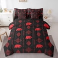 thumbnail image 1 of Feelyou Boho Aztec Damask Bedding Comforter Set 7pcs, Rustic Bear Queen Bedding Sets, 1 of 8
