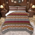 thumbnail image 1 of Feelyou Boho Aztec Women Queen Comforter Set, Western Boho Bedding Comforter Set, 3pcs, 1 of 8