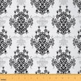 thumbnail image 1 of Feelyou Boho Damask Adult Fabric by the Yard 1 Yard, White Black Room Decor Fabric by the Yard, Tribal Hippie Mandala Fabric for Sewing, Luxury Bedroom Decor, 1 of 6