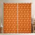 thumbnail image 1 of Feelyou Boho Damask Black Out Curtains, Orange Cat Kitten Curtains Pack of 2 (42x63 Each), 1 of 6