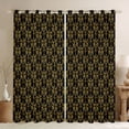 thumbnail image 1 of Feelyou Boho Dragonfly Black Out Curtains, Damask Flower Curtains Pack of 2 (42x63 Each), 1 of 6