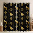 thumbnail image 1 of Feelyou Boho Mandala Damask Curtains Pack of 2 (42x84 Each), Fox Animal Curtains Blackout, 1 of 6