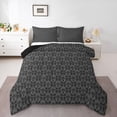 thumbnail image 1 of Feelyou Boho Mandala Damask Queen Comforter Set, Grey Sheep Skeleton Bedding Set, 3pcs, 1 of 8