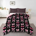 thumbnail image 1 of Feelyou Bow Cherry Queen Comforter Set, Stars Print Bedding Comforter Set, 3-Piece, 1 of 6