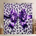 thumbnail image 1 of Feelyou Bowknot Black Out Curtains, Leopard Print Wildlife Curtains Pack of 2 (42x63 Each), 1 of 6