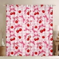thumbnail image 1 of Feelyou Bowknot Black Out Curtains, Pink Plaid Abstract Curtains Pack of 2 (42x63 Each), 1 of 6