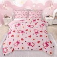 thumbnail image 1 of Feelyou Bowknot Candy Cane Full Size Comforter Sets, Cartoon Stars Love Heart Bedding Comforter Set, Merry Christmas Reversible Bedding Sets, Super Cozy Room Decor, 3pcs, 1 of 8
