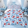 thumbnail image 1 of Feelyou Bowknot Cherry Full Size Comforter Sets, Dreamy Fairy Princess Bedding Sets, 3pcs, 1 of 8