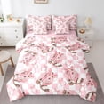 thumbnail image 1 of Feelyou Bowknot Cowgirl Boot Twin Bedding Sets 7-Piece for Kids, Cute Western Princess Bedding Comforter Set, Pink Buffalo Plaid Reversible Sheet Sets, Microfiber Bedroom Decor, 1 of 8
