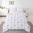 thumbnail image 1 of Feelyou Bowknot Full Size Comforter Sets, Cartoon Flower Bedding Sets, 3pcs, 1 of 7