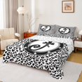 thumbnail image 1 of Feelyou Bowknot Letter J Twin Sheet Sets for Child, Leopard Cheetah Print Twin Fitted Sheet, Modern Fashion Style Flat Sheet, Super Cozy Room Decor, 3pcs, 1 of 7