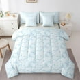 thumbnail image 1 of Feelyou Bowknot Love Heart Bedding Comforter Set 7 Pieces, Fairy Princess Full Bedding Set, 1 of 8