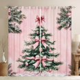 thumbnail image 1 of Feelyou Bowknot Xmas Tree Curtains Pack of 2 (52x84 Each), Merry Xmas Window Curtains, 1 of 6