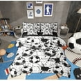 thumbnail image 1 of Feelyou Boys Football Print Twin Bedding Sets 7-Piece, Sport Soccer Player Bedding Comforter Set, Cartoon Watercolor Splash Reversible Sheet Sets, Lightweight Room Decor, 1 of 7