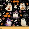 thumbnail image 1 of Feelyou Boys Spooky Halloween Fabric by the Yard 1 Yard, Magical Ghost Home Decor Fabric by the Yard, Cartoon Theme Sewing Fabric, Lightweight Room Decor, 1 of 6