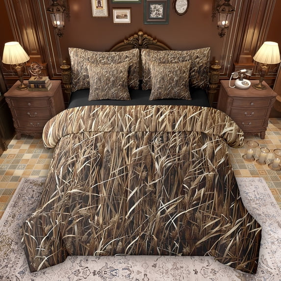 Feelyou Branches Plant Adult Twin Bedding Sets 7pcs, Rustic Bedding Comforter Set