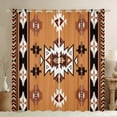 thumbnail image 1 of Feelyou Brown Aztec Geometric Curtains Pack of 2 (42x84 Each), Vintage Western Bohemian Curtains Blackout, Hippie Tribal Style Bedroom Curtains, Blackout Curtains Room Decor, 1 of 6