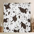 thumbnail image 1 of Feelyou Brown Cow Print Black Out Curtains, Rustic Curtains Pack of 2 (42x63 Each), 1 of 6