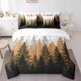 thumbnail image 1 of Feelyou Brown Pine Tree Bedding Comforter Set 7-Piece, Jungle Plant Botanical King Bedding Sets, Nature Scenery Print Reversible Bed Sheets, Lightweight Room Decor, 1 of 7