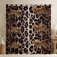 thumbnail image 1 of Feelyou Brown Rustic Cheetah Blackout Curtains Set of 2 (52x84 Each) for Adult, Old Fashion Window Curtains, Modern Leopard Print Curtains and Drapes, 1 of 6