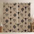 thumbnail image 1 of Feelyou Brown Sheep Skull Black Out Curtains for Men, Vintage Western Aztec Curtains Pack of 2 (42x63 Each), Hippie Bohemian Style Bedroom Curtains, Living Room Curtains Decor, 1 of 7