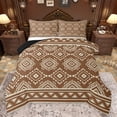 thumbnail image 1 of Feelyou Brown Triangle Aztec Bedding Comforter Set, Boho Rustic Farmhouse Twin Comforter Sets, Western Old Fashion Reversible Bedding Set, Breathable Home Decor, 2 Pieces, 1 of 8