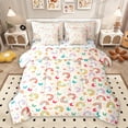 thumbnail image 1 of Feelyou Butterfly Animal Bedding Comforter Set 7pcs, Cartoon Rainbow Queen Bedding Sets, 1 of 8