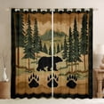 thumbnail image 1 of Feelyou Cabin Bear Animal Blackout Curtains Set of 2 (52x84 Each), Rustic Farmhouse Plant Window Curtains, Teens Kids Boys Girls Curtains and Drapes, Black Out Curtains Decor, 1 of 6