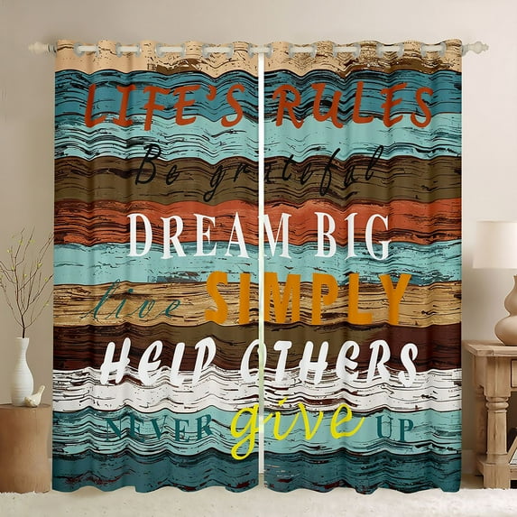 Feelyou Cabin Child Black Out Curtains, Adventure Camping Curtains Pack of 2 (42x63 Each)