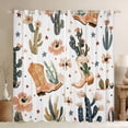 thumbnail image 1 of Feelyou Cactus Floral Curtains Pack of 2 (42x84 Each), Cowgirl Cowboy Curtains Blackout, 1 of 6