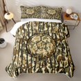 thumbnail image 1 of Feelyou Camo Dripping Soccer Twin Quilt Set for Boys, Camouflage Sport Twin Coverlet Set, Brown, 2pcs, 1 of 7
